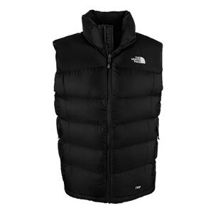 NWOT Black Mens North Face Nuptse Full Zip Puffer Vest 700 large